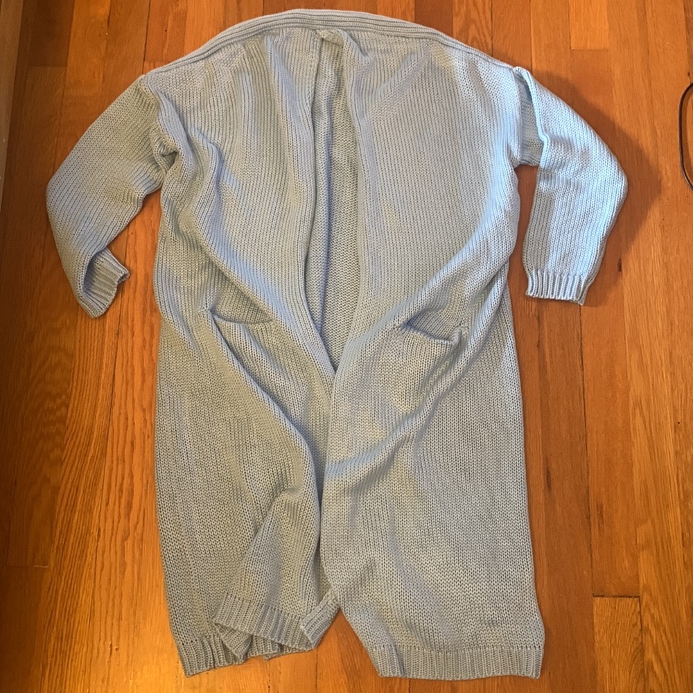 Bundle 3 for $30 ice blue nasty gal long duster cardigan sweater small